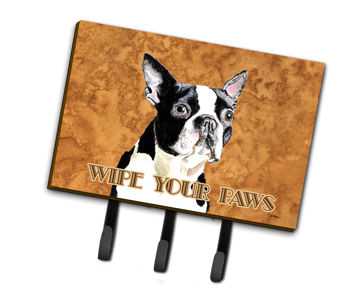 Boston Terrier Wipe your Paws Leash or Key Holder  the-store.com.