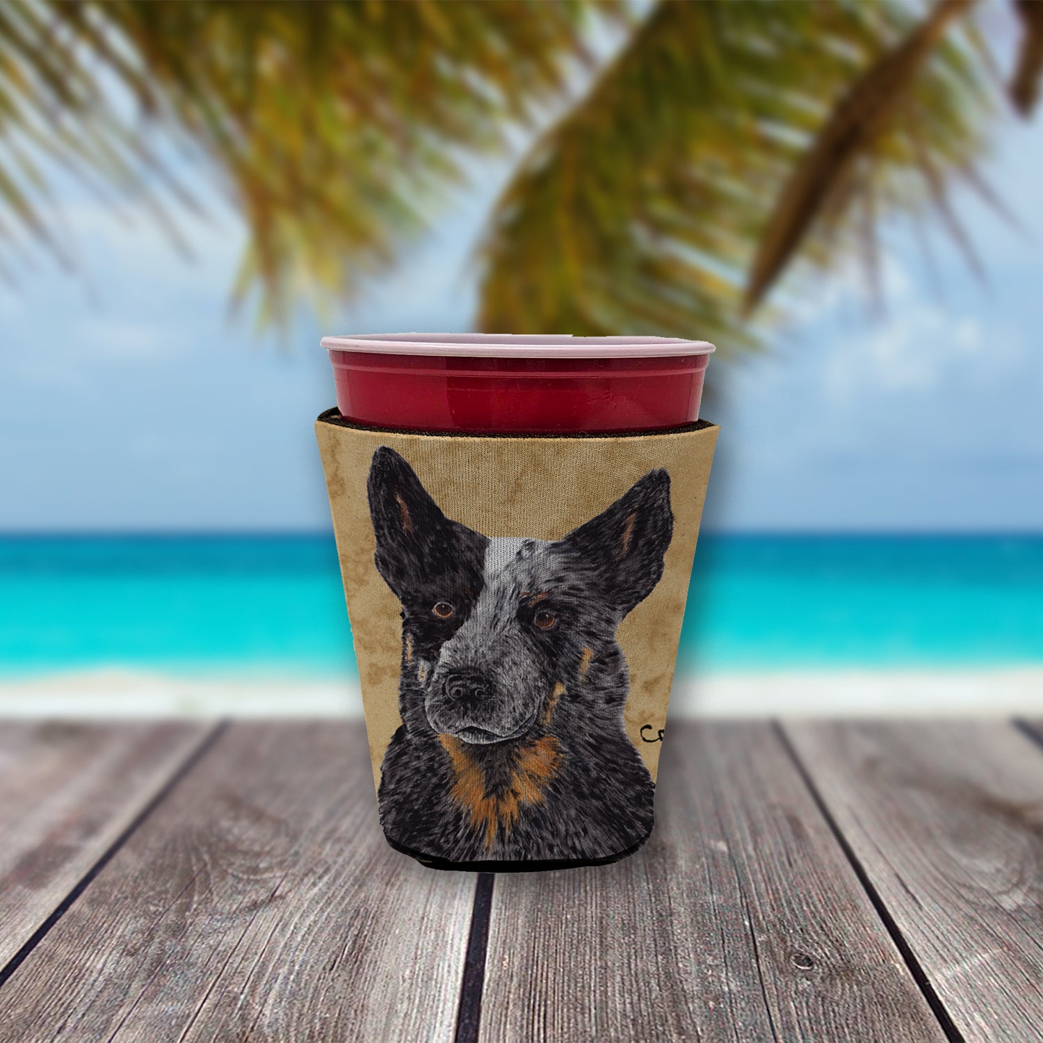 Australian Cattle Dog Red Cup Beverage Insulator Hugger  the-store.com.