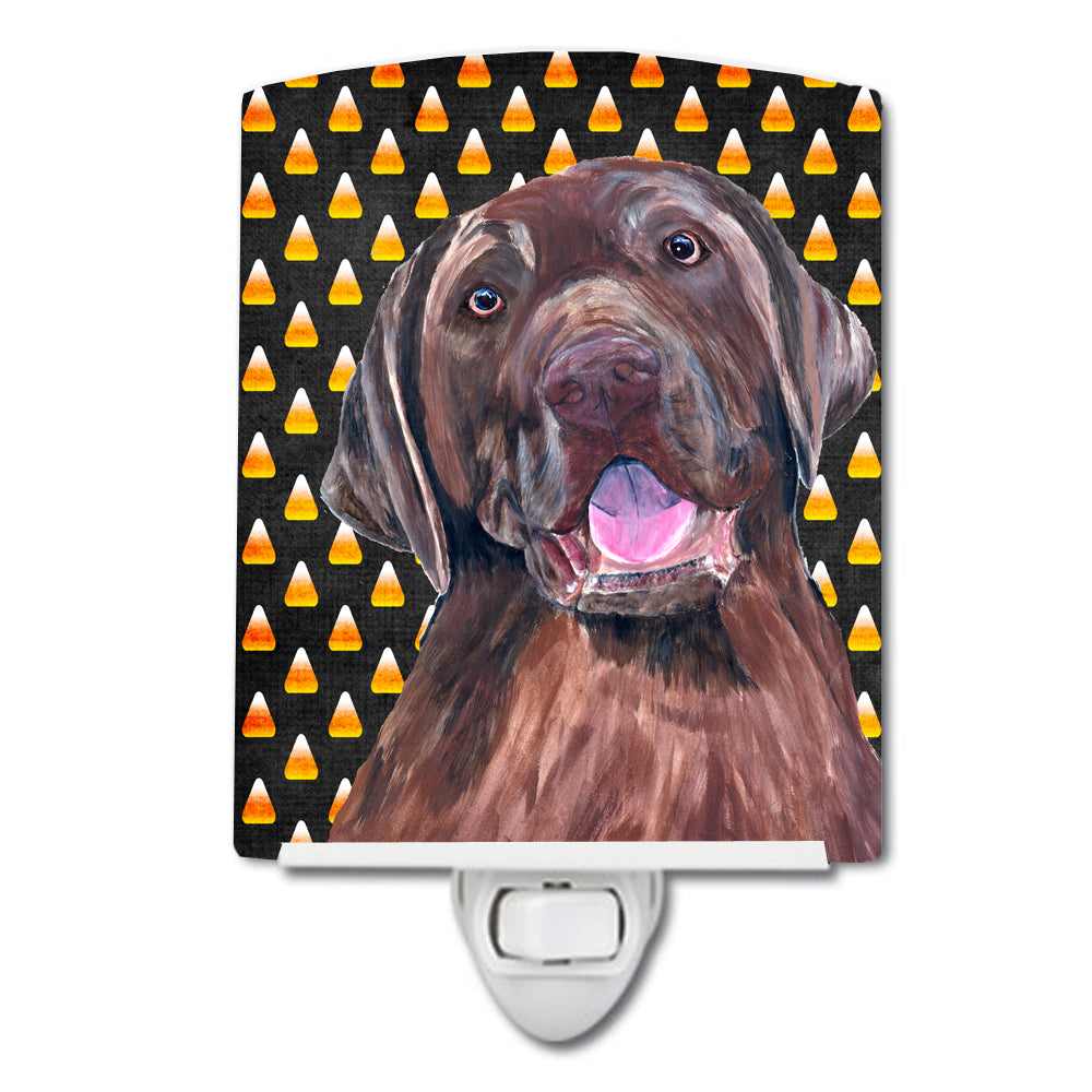 Labrador Chocolate Candy Corn Halloween Portrait Ceramic Night Light SC9157CNL - the-store.com