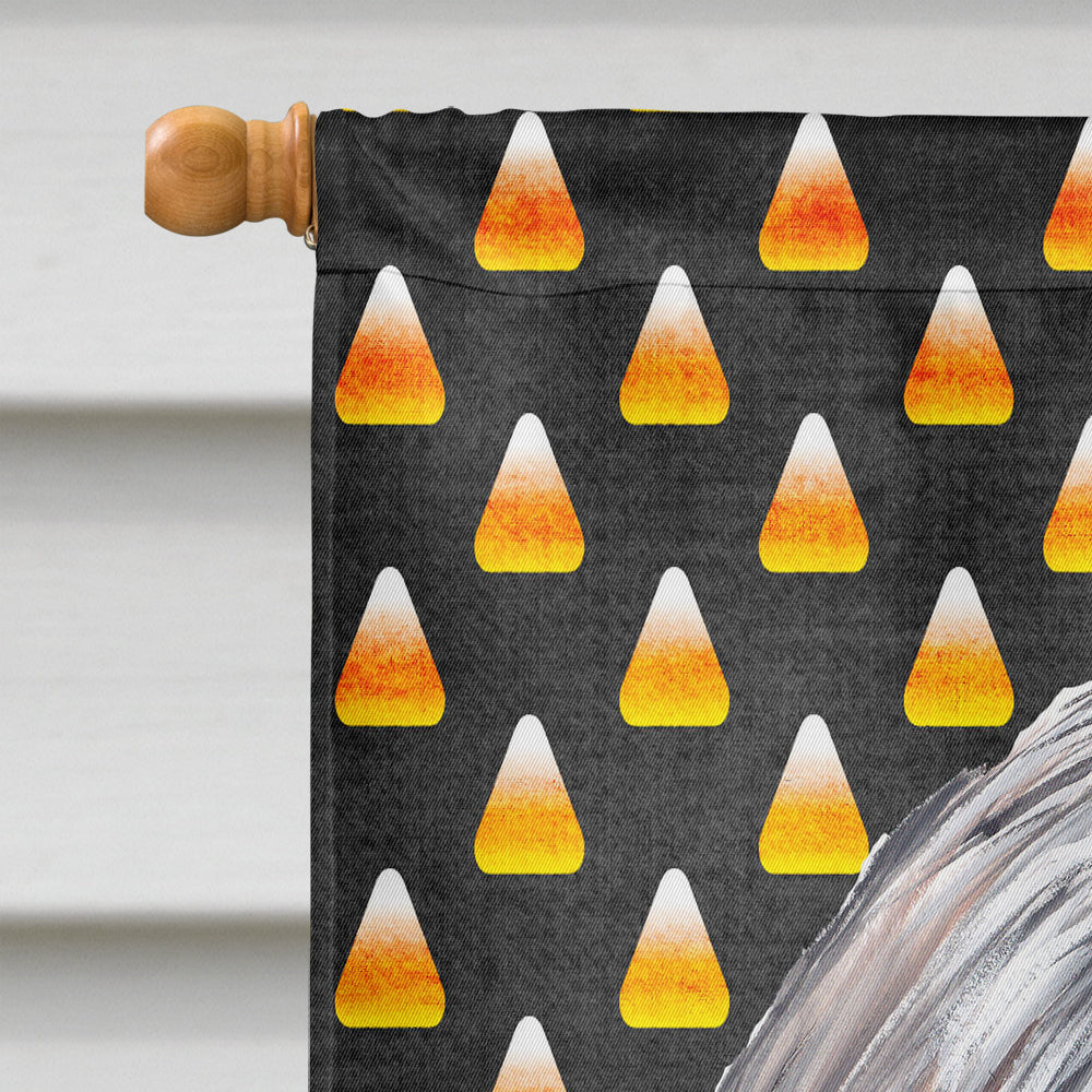 Shih Tzu Candy Corn Halloween Portrait Flag Canvas House Size  the-store.com.