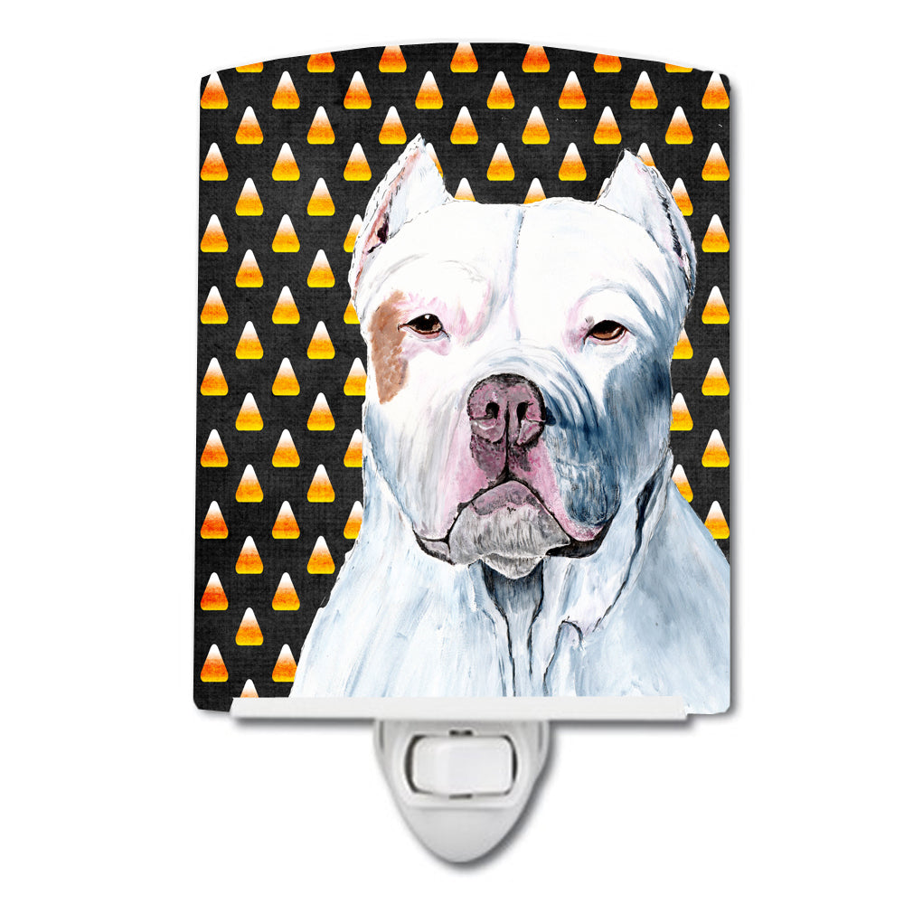 Pit Bull Candy Corn Halloween Portrait Ceramic Night Light SC9166CNL - the-store.com