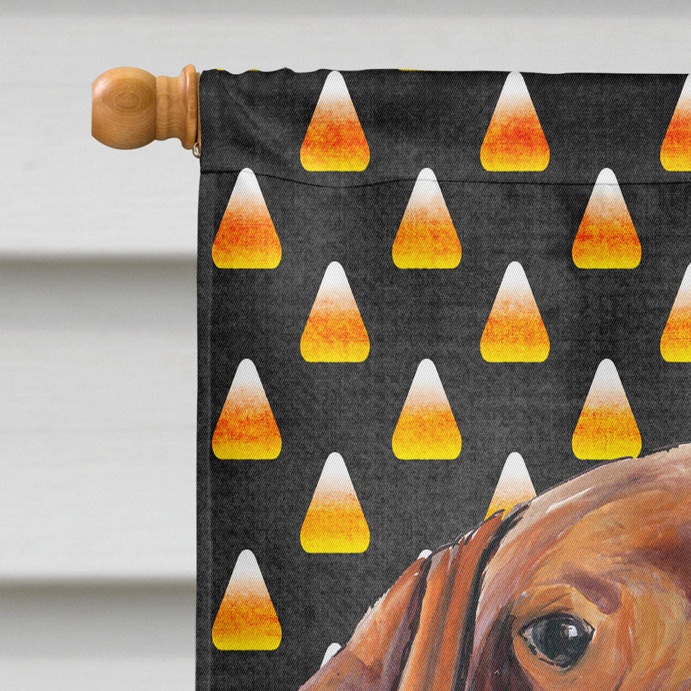 Vizsla Candy Corn Halloween Portrait Flag Canvas House Size  the-store.com.