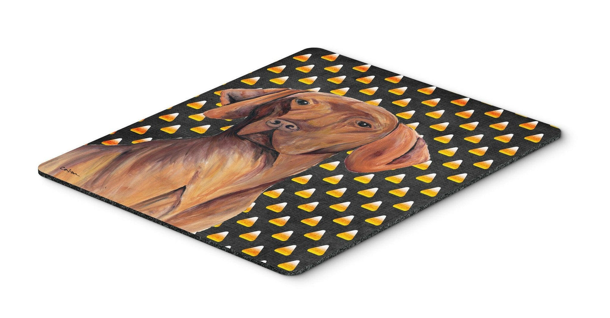 Vizsla Candy Corn Halloween Portrait Mouse Pad, Hot Pad or Trivet by Caroline's Treasures