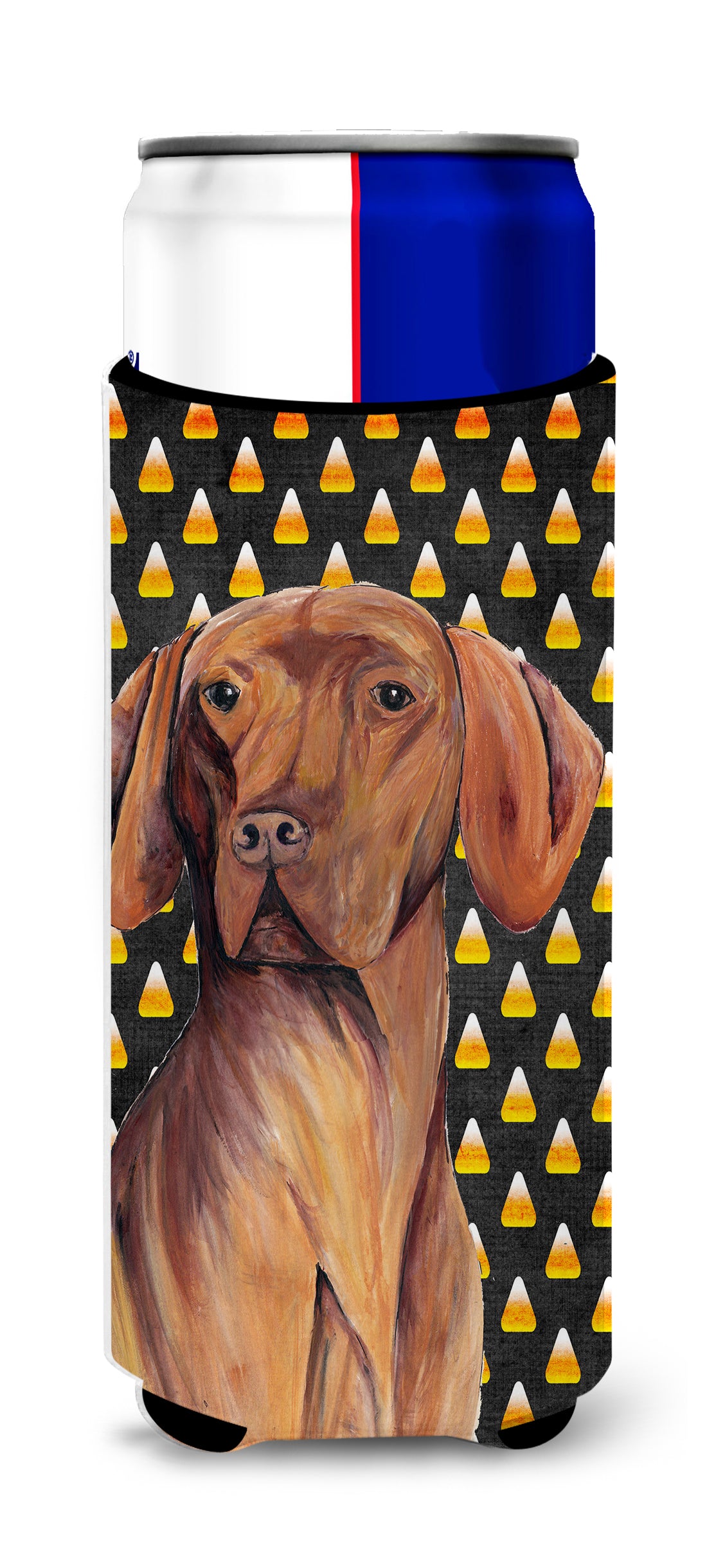 Vizsla Candy Corn Halloween Portrait Ultra Beverage Insulators for slim cans SC9169MUK.