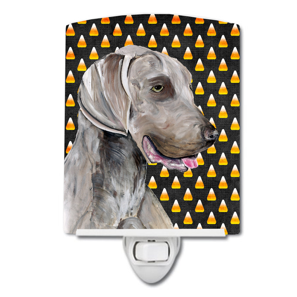 Weimaraner Candy Corn Halloween Portrait Ceramic Night Light SC9170CNL - the-store.com