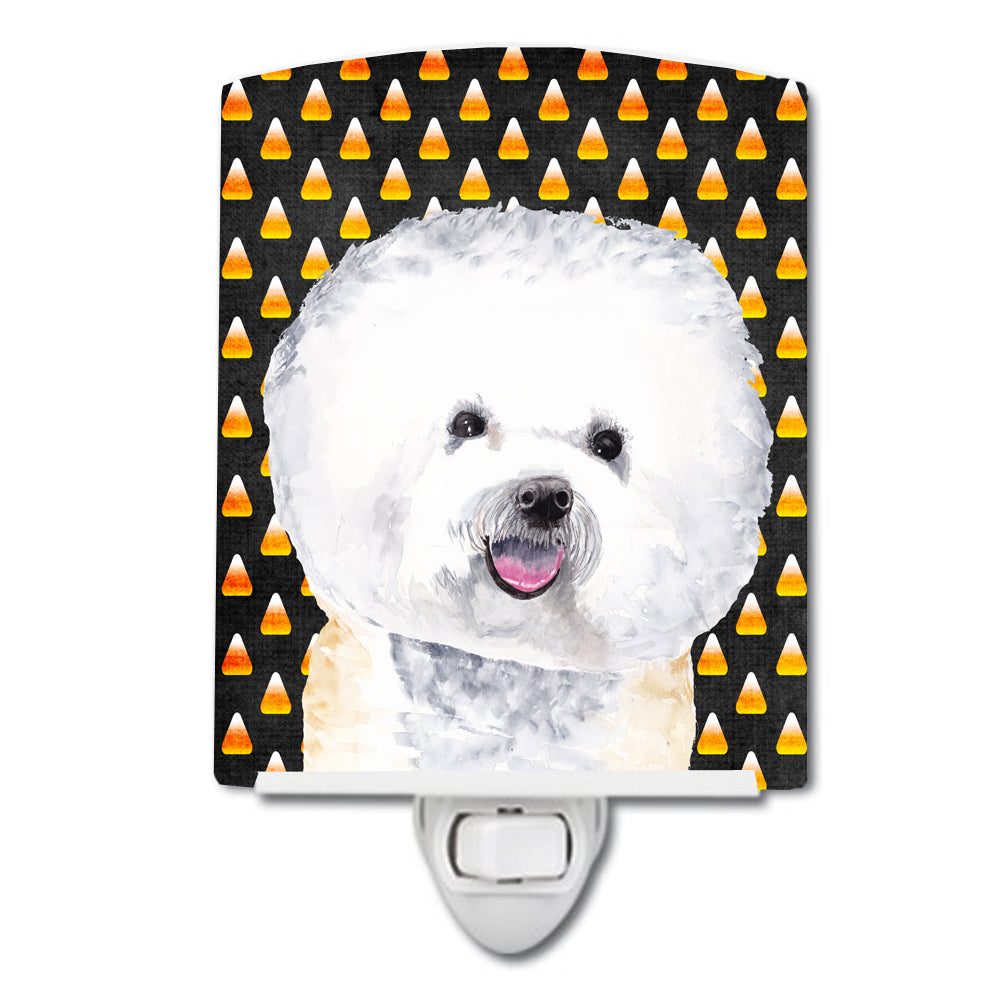 Bichon Frise Candy Corn Halloween Portrait Ceramic Night Light SC9173CNL - the-store.com