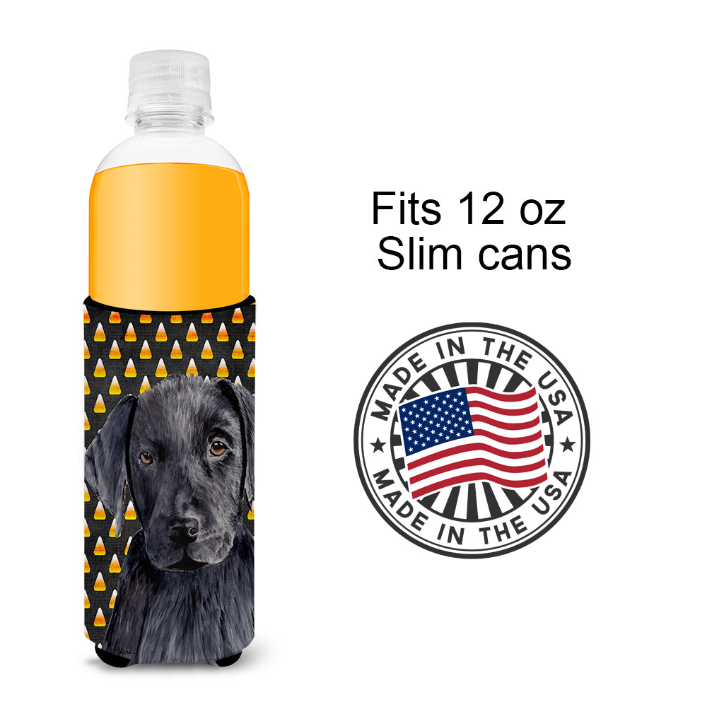 Labrador Candy Corn Halloween Portrait Ultra Beverage Insulators for slim cans SC9175MUK.
