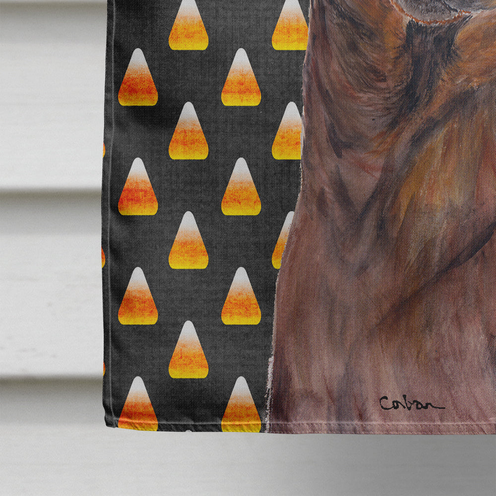 Dachshund Candy Corn Halloween Portrait Flag Canvas House Size  the-store.com.