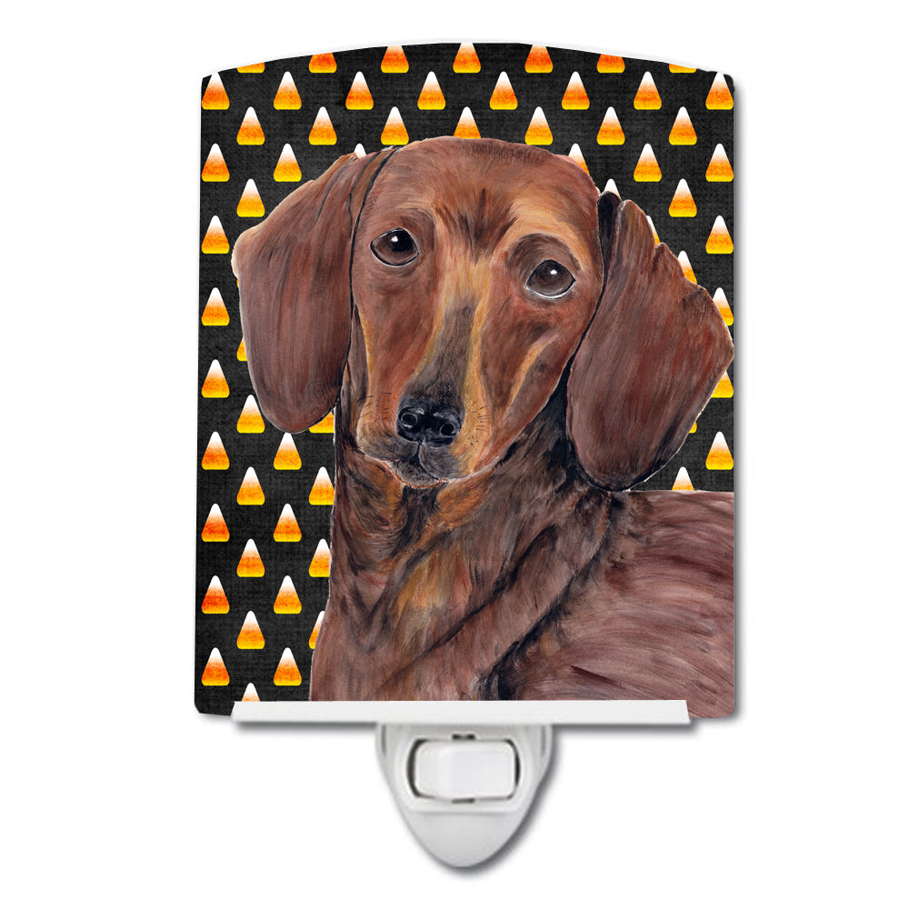 Dachshund Candy Corn Halloween Portrait Ceramic Night Light SC9178CNL - the-store.com