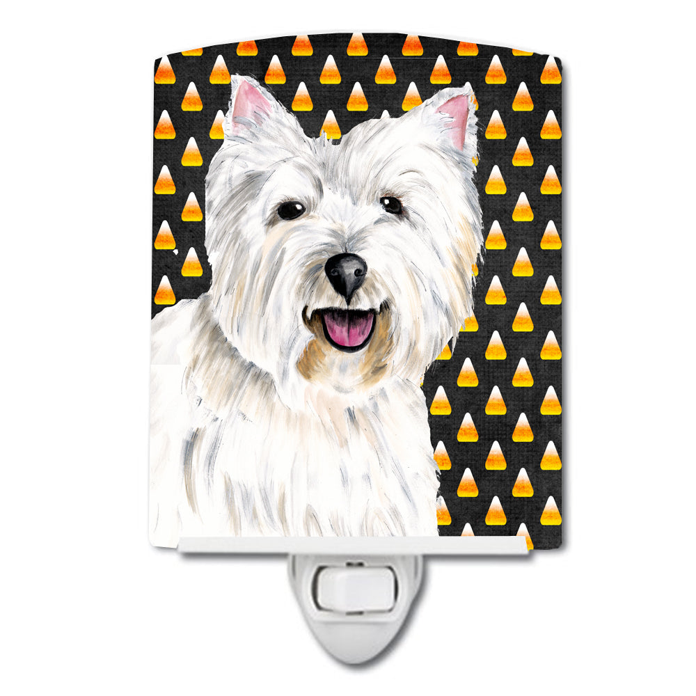 Westie Candy Corn Halloween Portrait Ceramic Night Light SC9180CNL - the-store.com