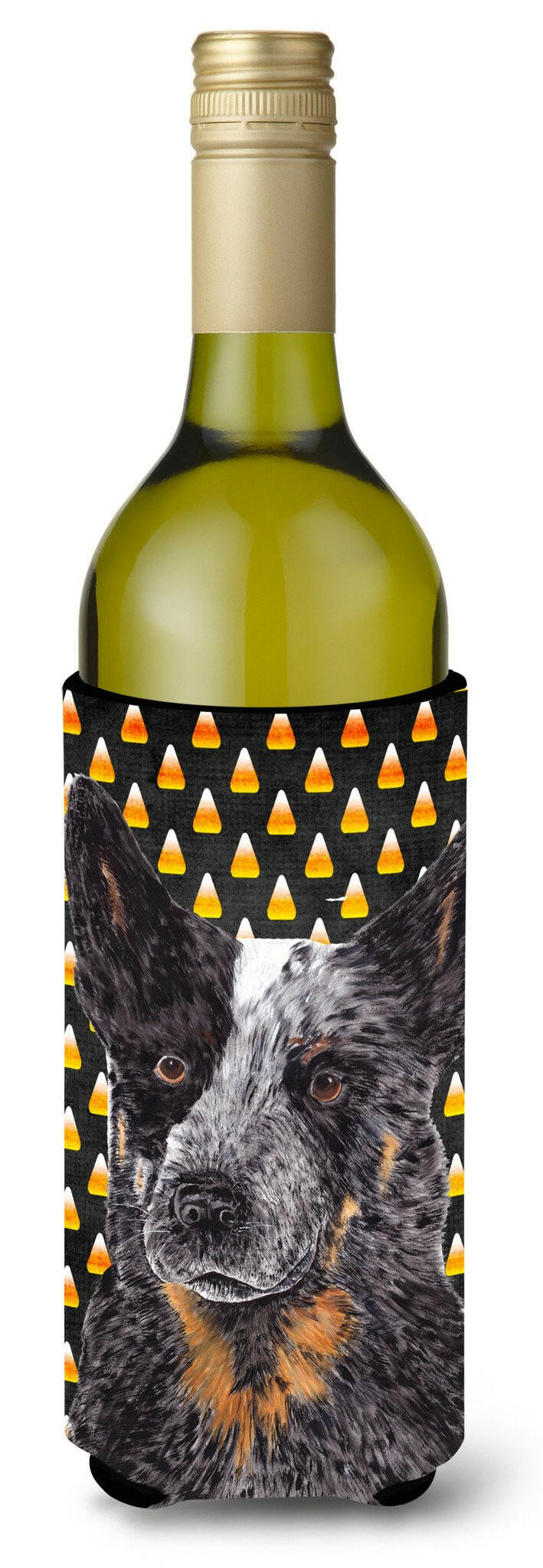 Australian Cattle Dog Candy Corn Halloween  Wine Bottle Beverage Insulator Beverage Insulator Hugger by Caroline's Treasures