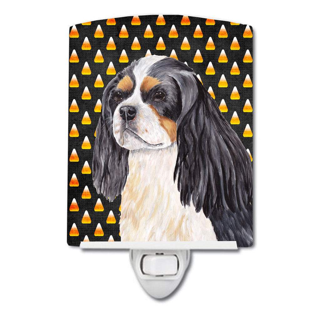 Cavalier Spaniel Tricolor Candy Corn Halloween Portrait Ceramic Night Light SC9192CNL - the-store.com