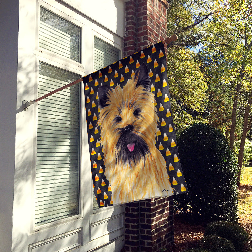 Cairn Terrier Candy Corn Halloween Portrait Flag Canvas House Size  the-store.com.