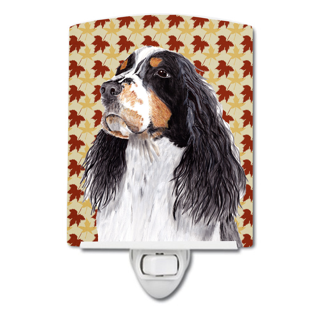 Springer Spaniel Fall Leaves Portrait Ceramic Night Light SC9202CNL - the-store.com