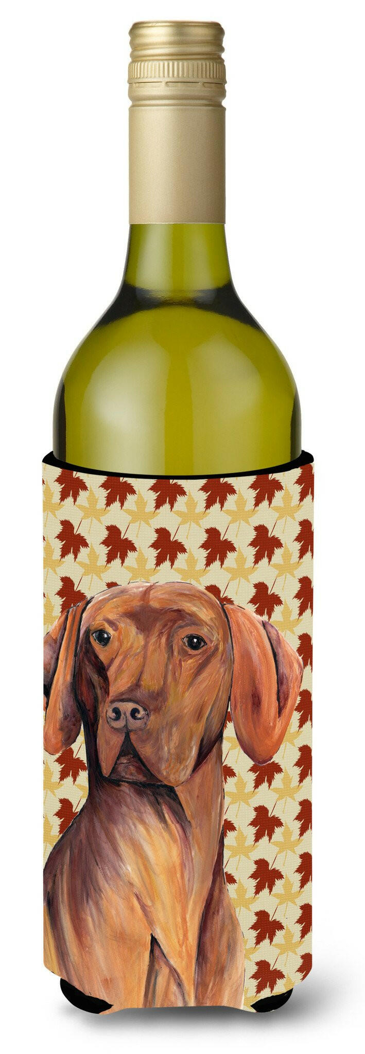 Vizsla Fall Leaves Portrait Wine Bottle Beverage Insulator Beverage Insulator Hugger SC9219LITERK by Caroline's Treasures