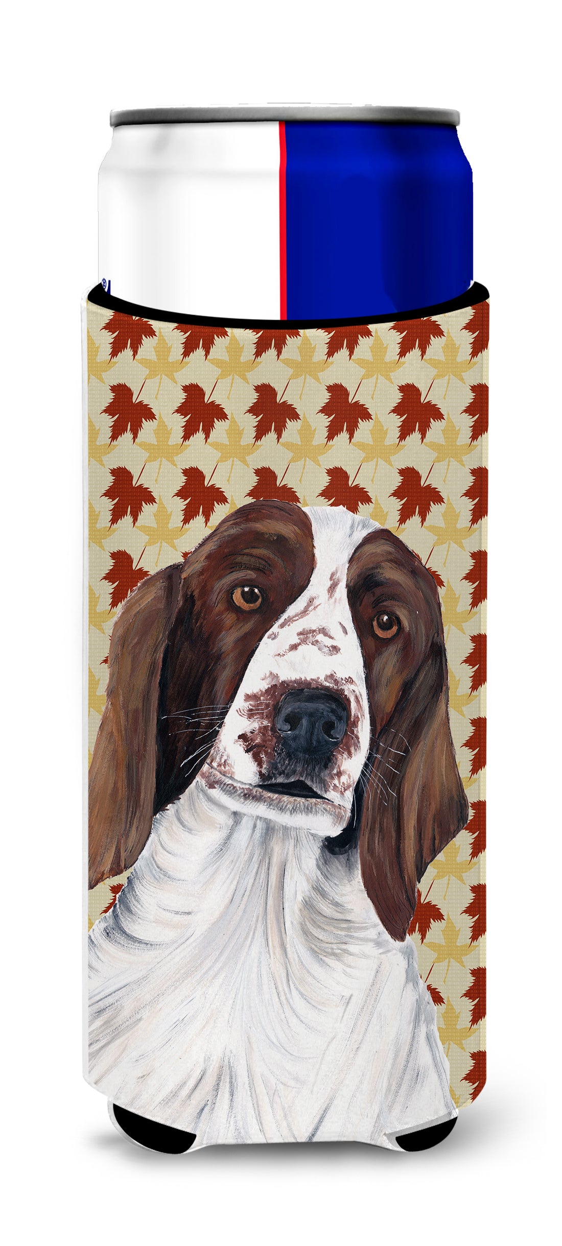 Welsh Springer Spaniel Fall Leaves Portrait Ultra Beverage Insulators for slim cans SC9220MUK.