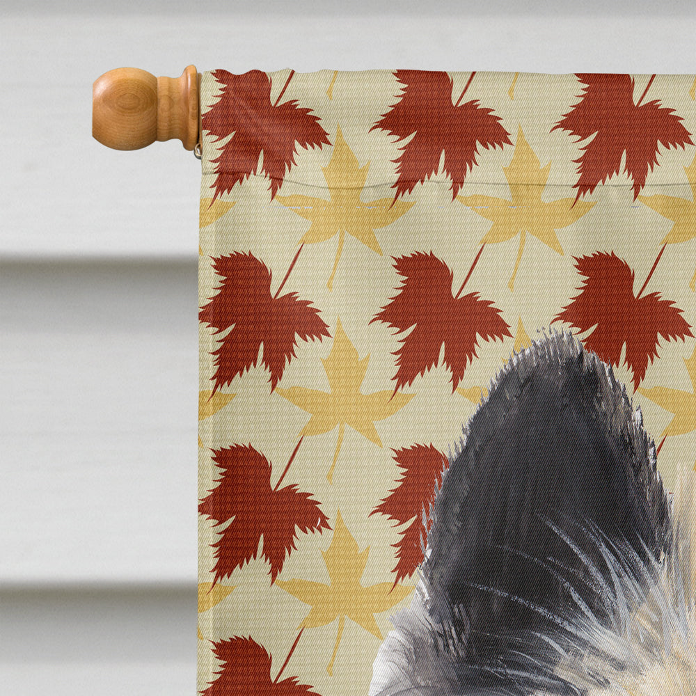 Belgian Tervuren Fall Leaves Portrait Flag Canvas House Size  the-store.com.