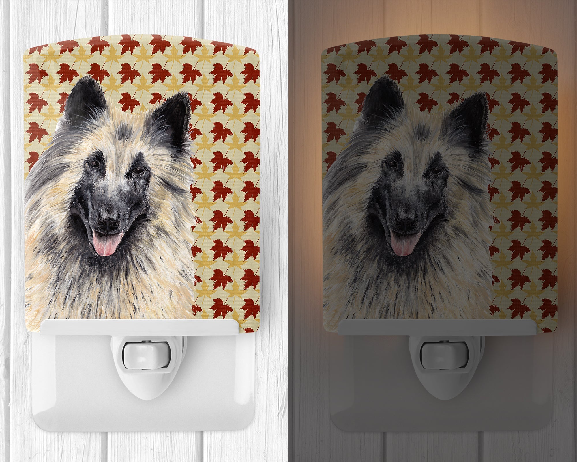 Belgian Tervuren Fall Leaves Portrait Ceramic Night Light SC9233CNL - the-store.com