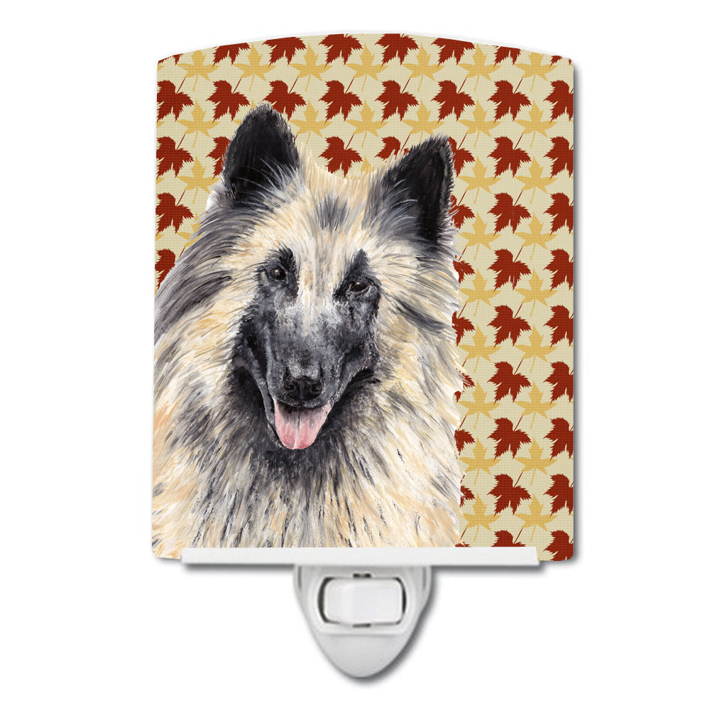 Belgian Tervuren Fall Leaves Portrait Ceramic Night Light SC9233CNL - the-store.com