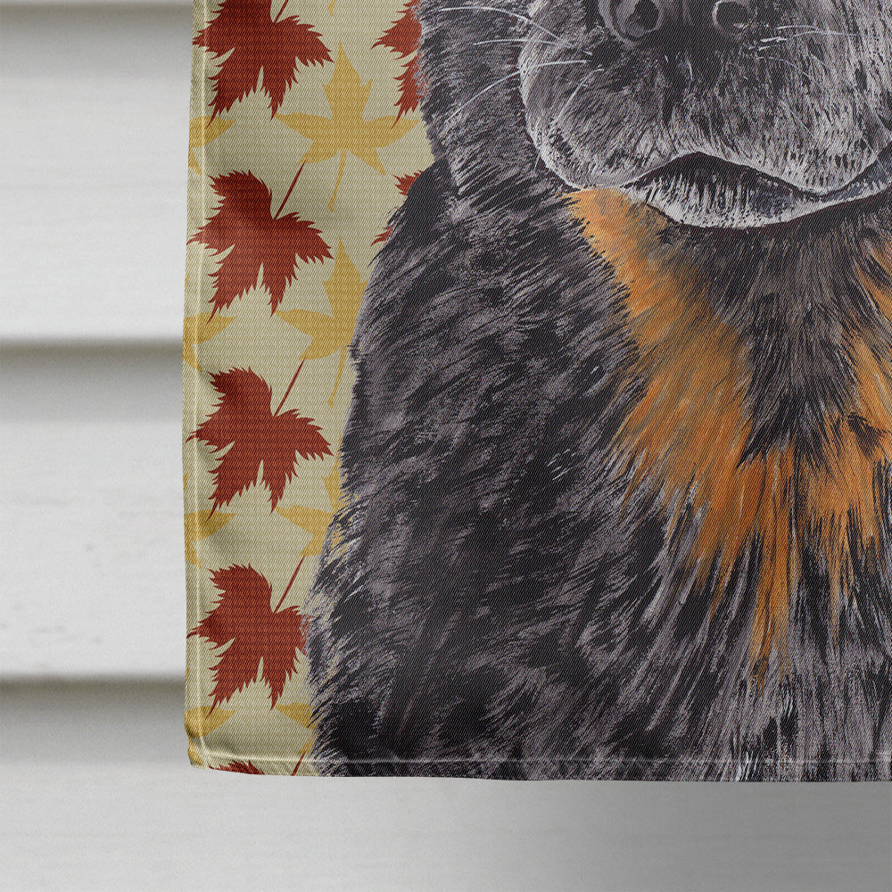 Australian Cattle Dog Fall Leaves Portrait Flag Canvas House Size  the-store.com.