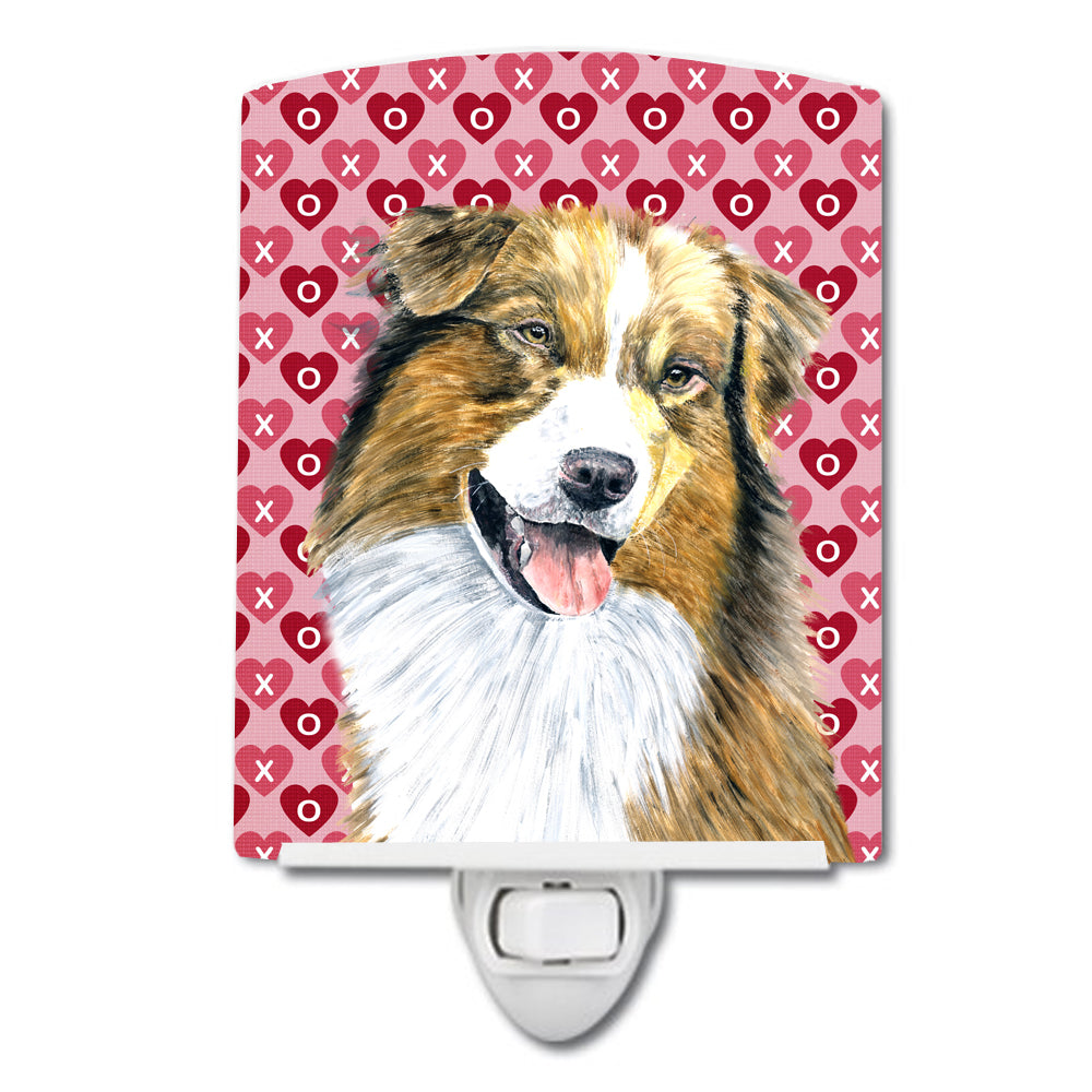 Australian Shepherd Hearts Love Valentine's Day Ceramic Night Light SC9242CNL - the-store.com