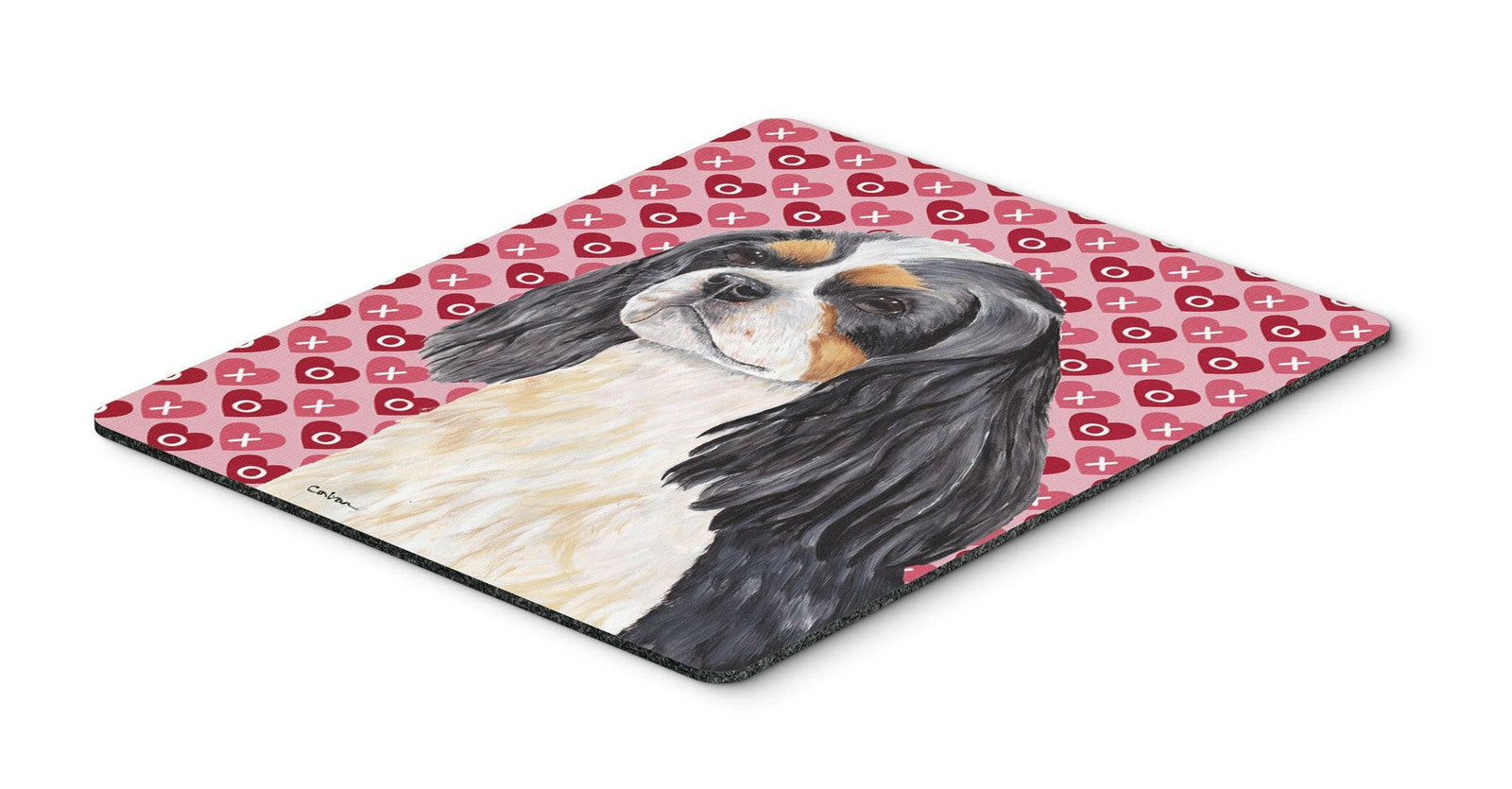 Cavalier Spaniel Hearts Love and Valentine's Day Mouse Pad, Hot Pad or Trivet by Caroline's Treasures