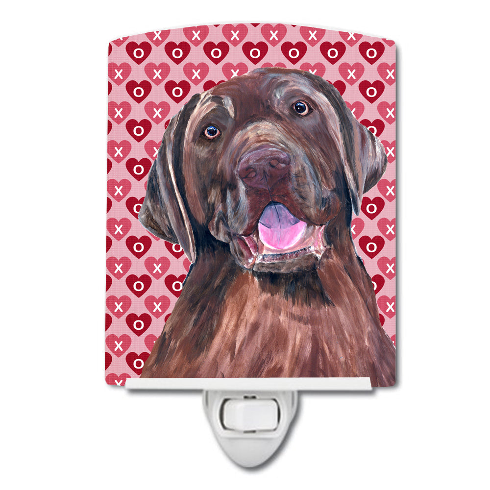 Labrador Chocolate Hearts Love Valentine's Day Ceramic Night Light SC9253CNL - the-store.com