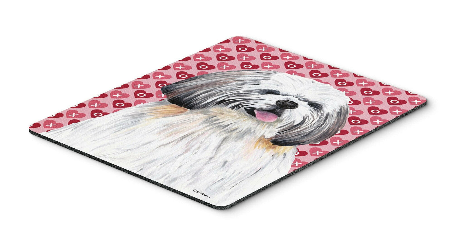 Shih Tzu Hearts Love and Valentine's Day Portrait Mouse Pad, Hot Pad or Trivet by Caroline's Treasures