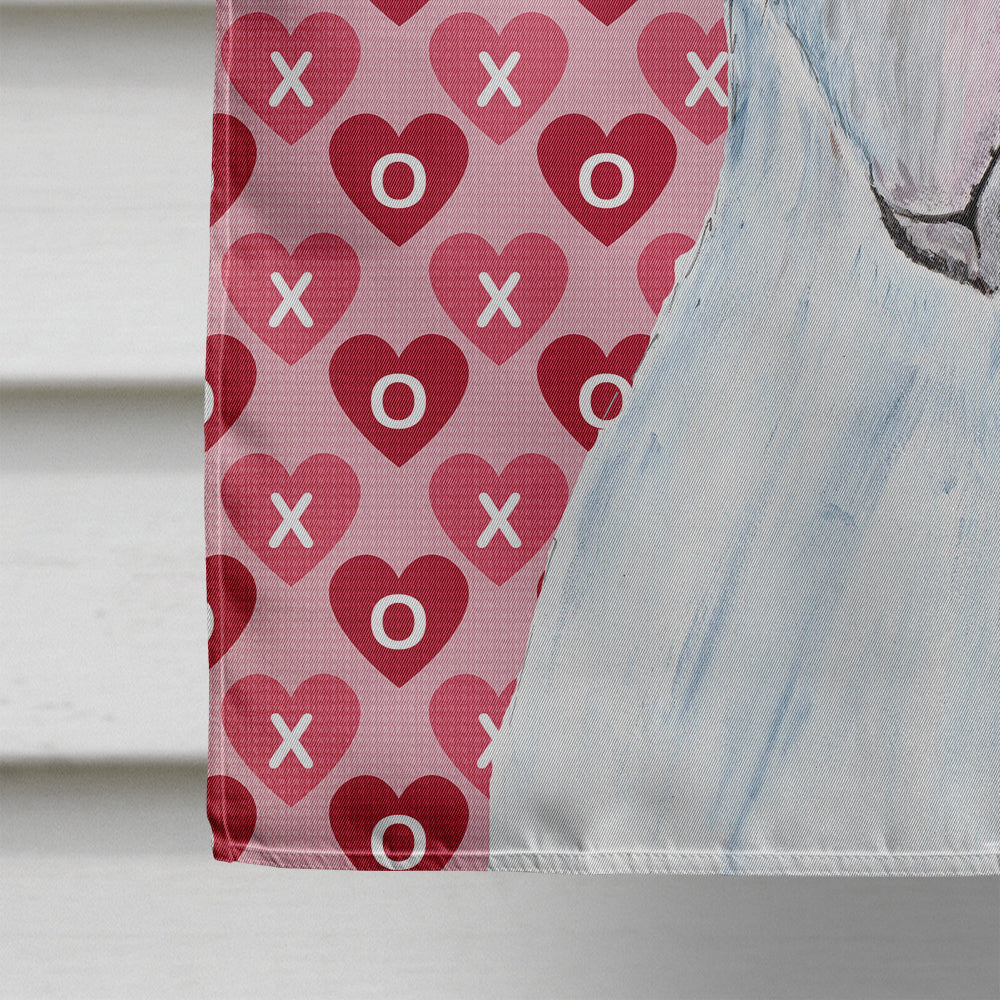 Pit Bull Hearts Love and Valentine's Day Portrait Flag Canvas House Size  the-store.com.