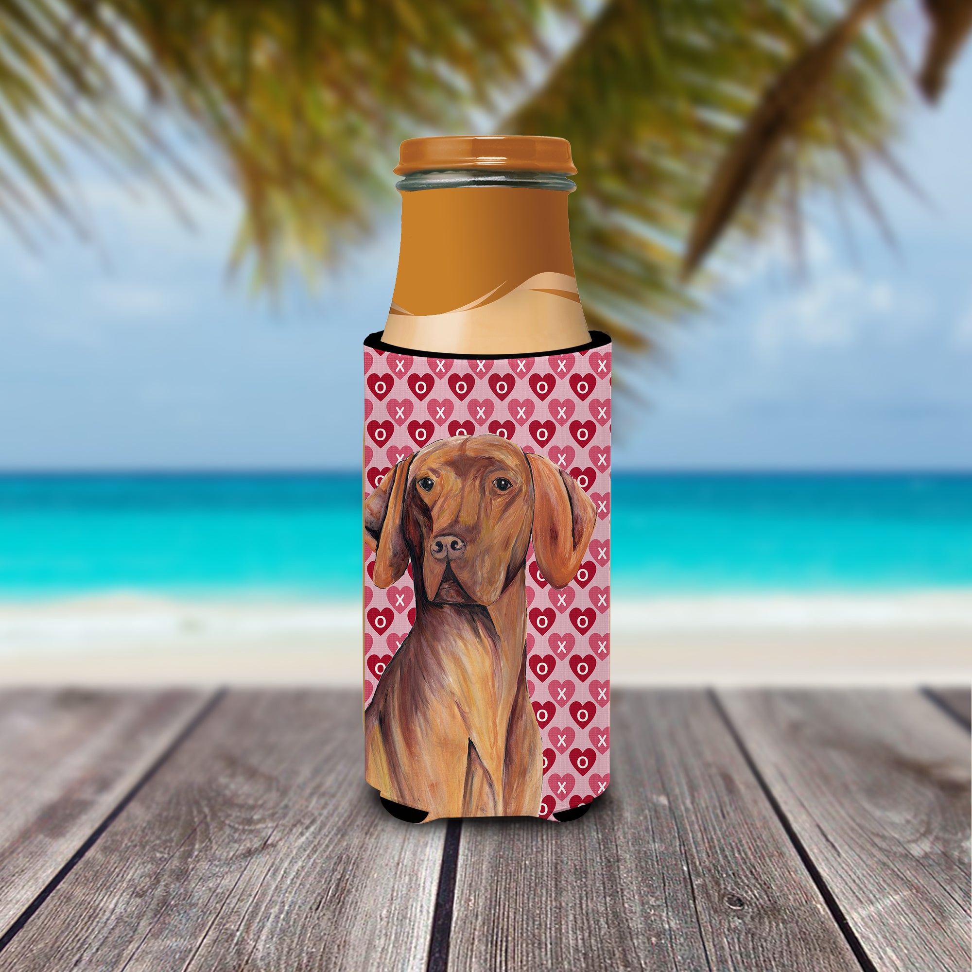 Vizsla Hearts Love and Valentine's Day Portrait Ultra Beverage Insulators for slim cans SC9261MUK.