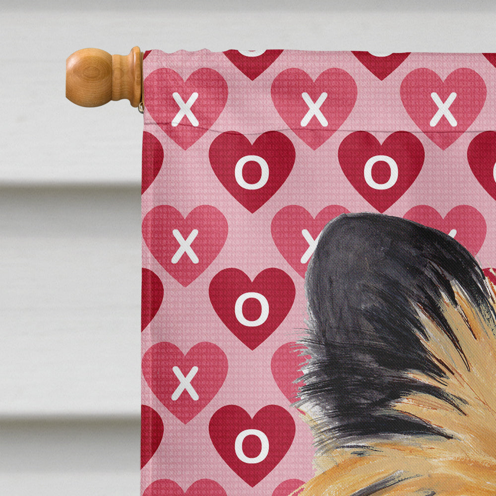 Cairn Terrier Hearts Love and Valentine's Day Portrait Flag Canvas House Size  the-store.com.