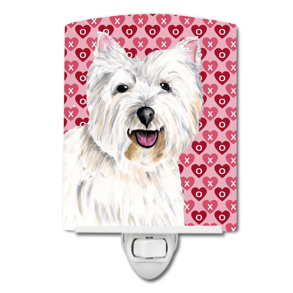 Westie Hearts Love and Valentine's Day Portrait Ceramic Night Light SC9269CNL - the-store.com