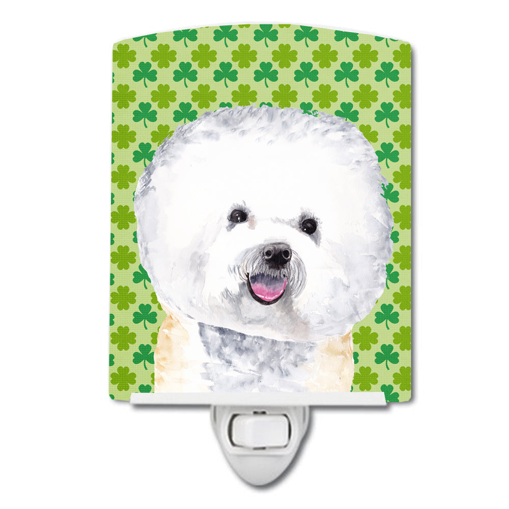 Bichon Frise St. Patrick's Day Shamrock Portrait Ceramic Night Light SC9282CNL - the-store.com