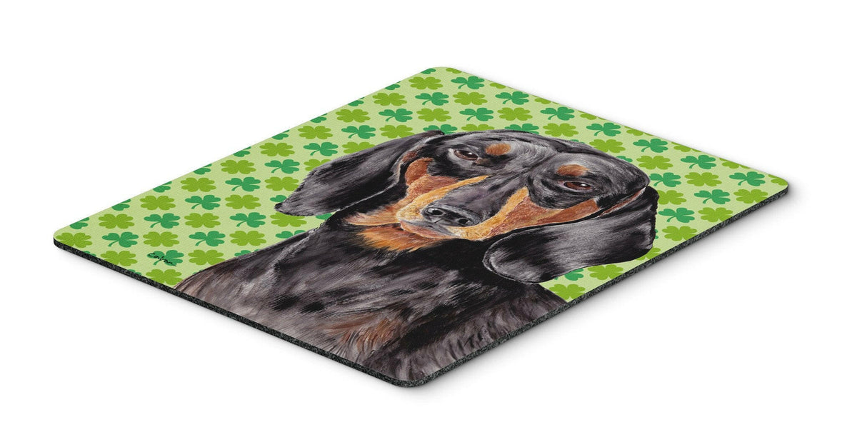 Dachshund St. Patrick&#39;s Day Shamrock Portrait Mouse Pad, Hot Pad or Trivet by Caroline&#39;s Treasures