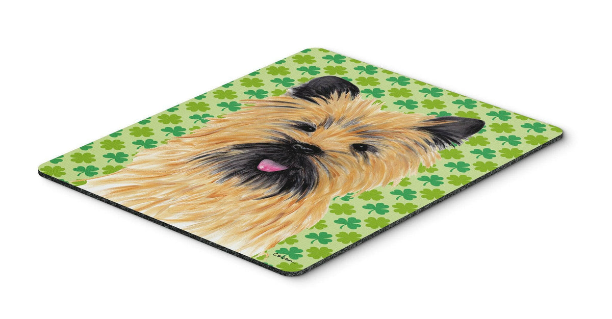 Cairn Terrier St. Patrick&#39;s Day Shamrock Portrait Mouse Pad, Hot Pad or Trivet by Caroline&#39;s Treasures