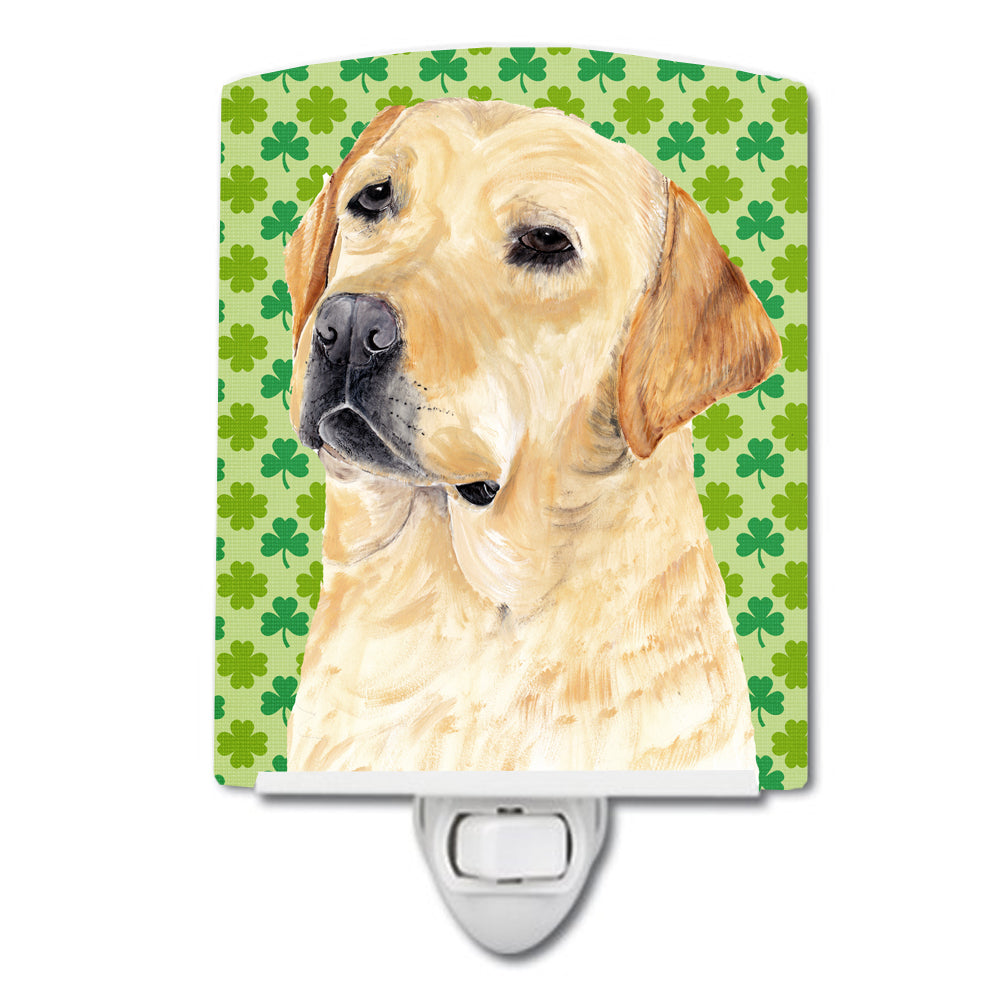 Labrador Yellow St. Patrick&#39;s Day Shamrock Portrait Ceramic Night Light SC9296CNL - the-store.com