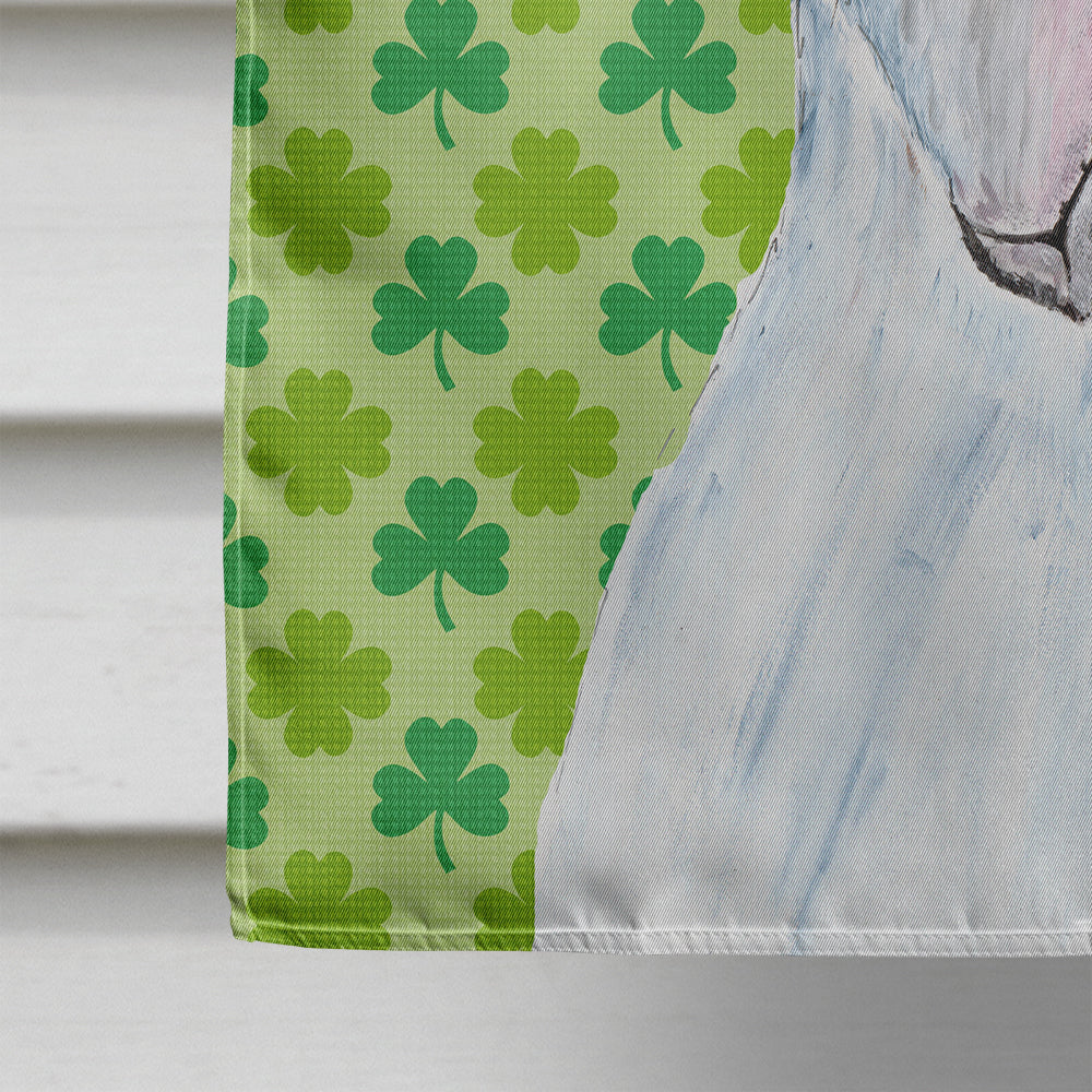 Pit Bull St. Patrick's Day Shamrock Portrait Flag Canvas House Size  the-store.com.