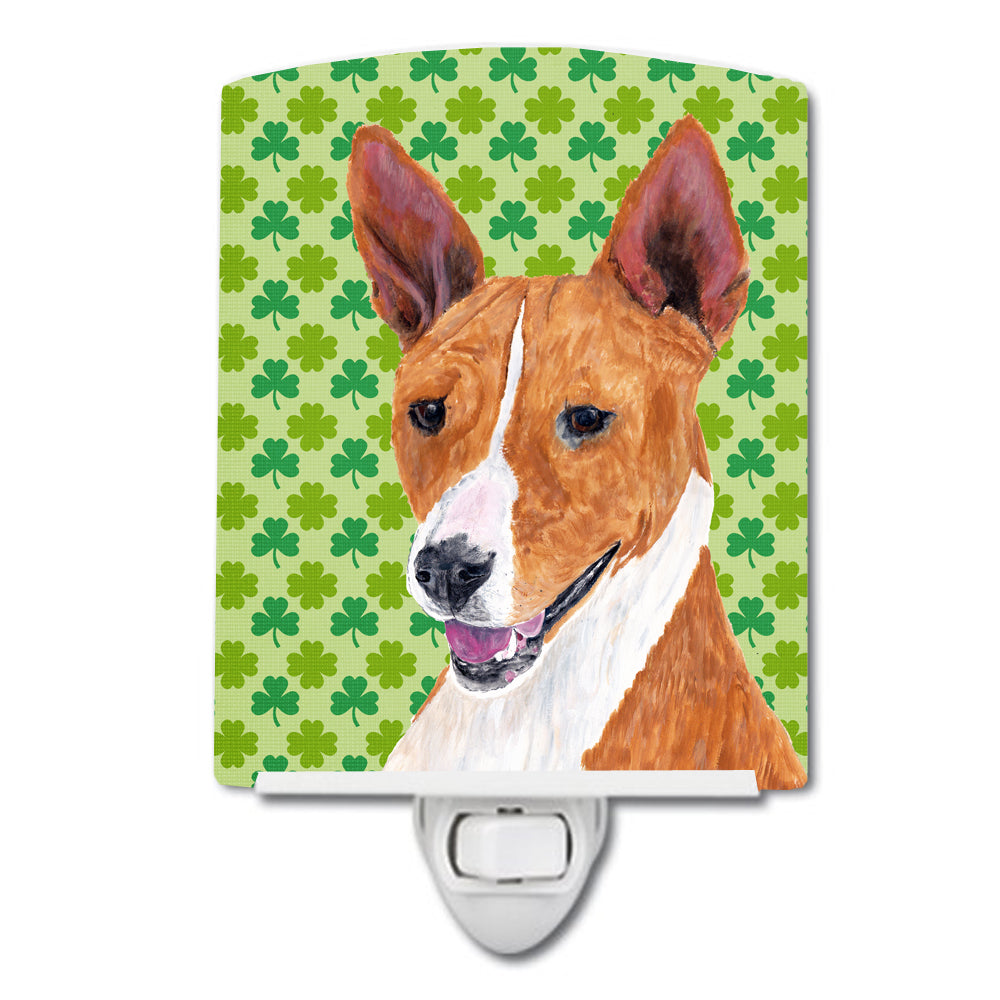 Basenji St. Patrick's Day Shamrock Portrait Ceramic Night Light SC9307CNL - the-store.com