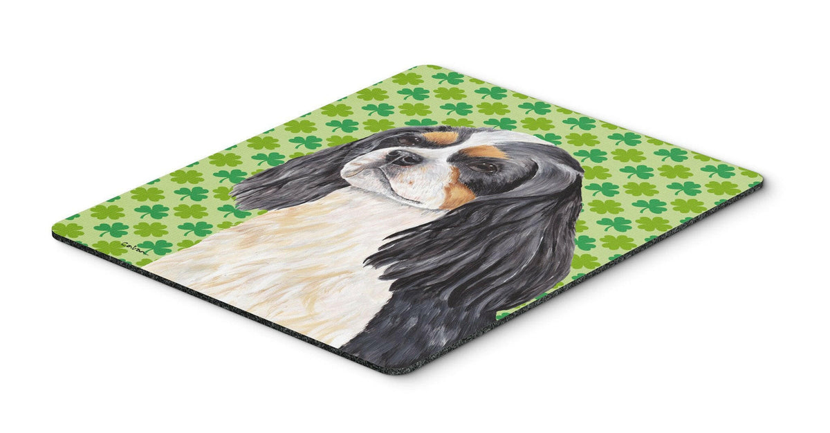 Cavalier Spaniel St. Patrick&#39;s Day Shamrock Mouse Pad, Hot Pad or Trivet by Caroline&#39;s Treasures