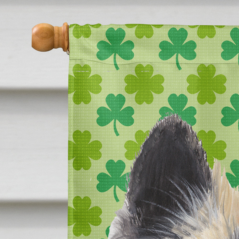 Belgian Tervuren St. Patrick's Day Shamrock Portrait Flag Canvas House Size  the-store.com.