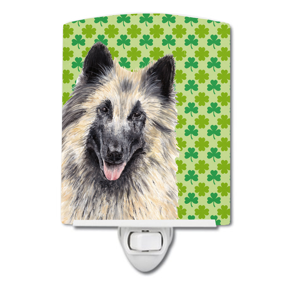 Belgian Tervuren St. Patrick&#39;s Day Shamrock Portrait Ceramic Night Light SC9312CNL - the-store.com