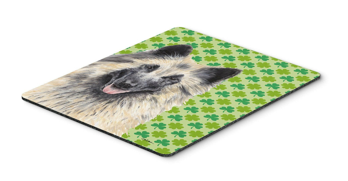 Belgian Tervuren St. Patrick&#39;s Day Shamrock Mouse Pad, Hot Pad or Trivet by Caroline&#39;s Treasures