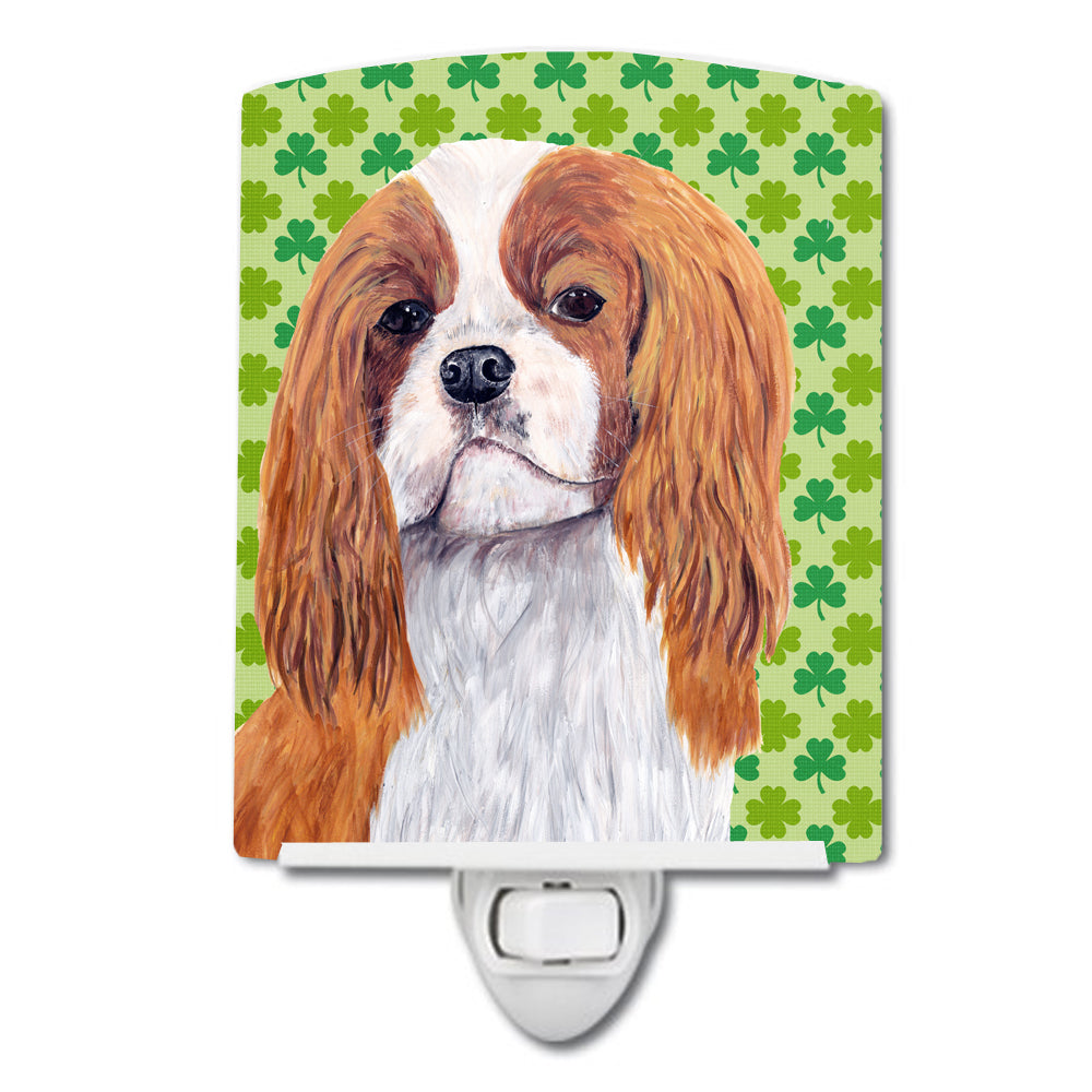 Cavalier Spaniel St. Patrick's Day Shamrock Portrait Ceramic Night Light SC9314CNL - the-store.com