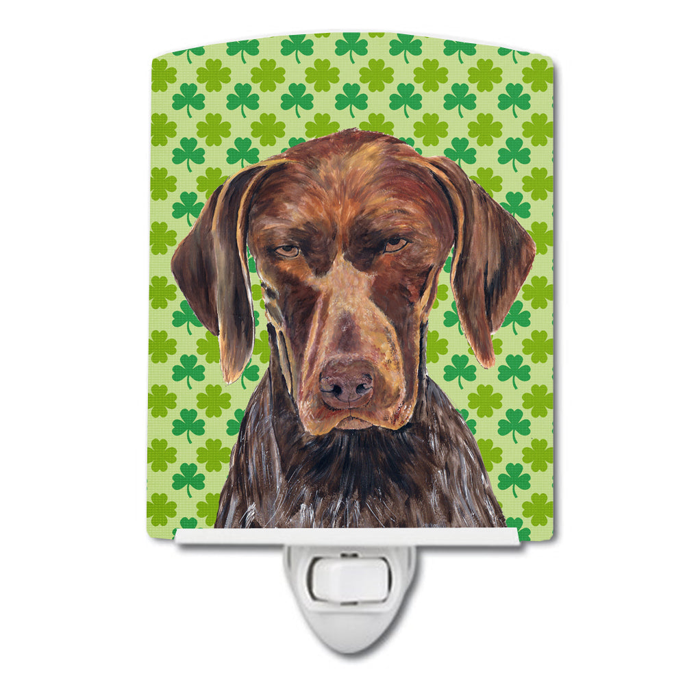 German Shorthaired Pointer St. Patrick&#39;s Day Shamrock Portrait Ceramic Night Light SC9315CNL - the-store.com