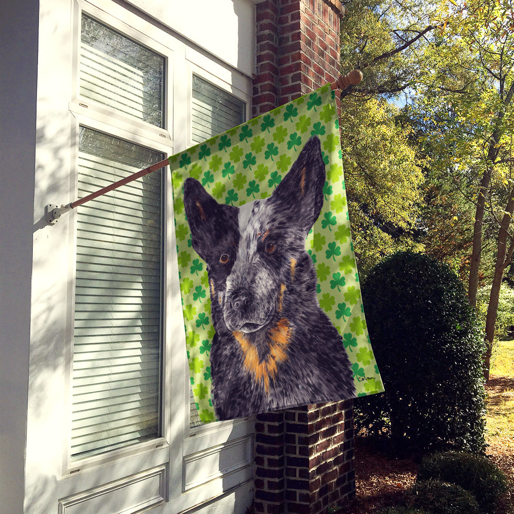 Australian Cattle Dog St. Patrick's Day Shamrock  Flag Canvas House Size  the-store.com.