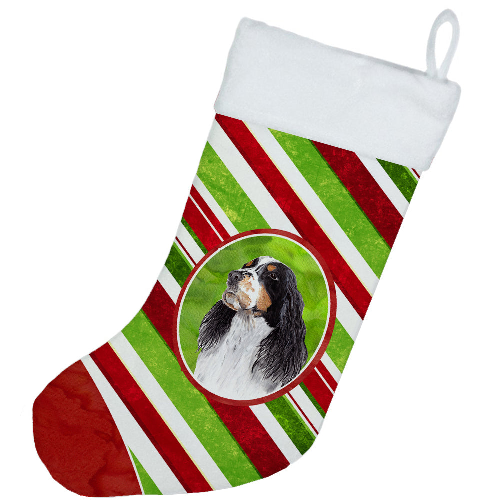 Springer Spaniel Candy Cane Holiday Christmas  Christmas Stocking SC9321  the-store.com.