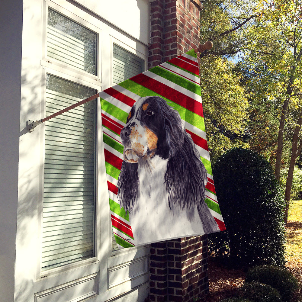 Springer Spaniel Candy Cane Holiday Christmas Flag Canvas House Size  the-store.com.