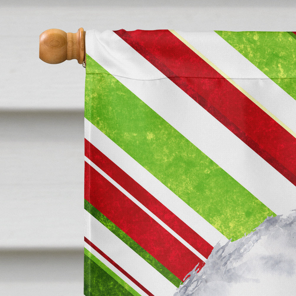 Bichon Frise Candy Cane Holiday Christmas Flag Canvas House Size  the-store.com.