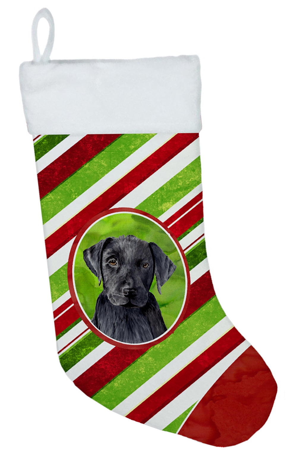 Labrador Candy Cane Holiday Christmas  Christmas Stocking SC9324  the-store.com.