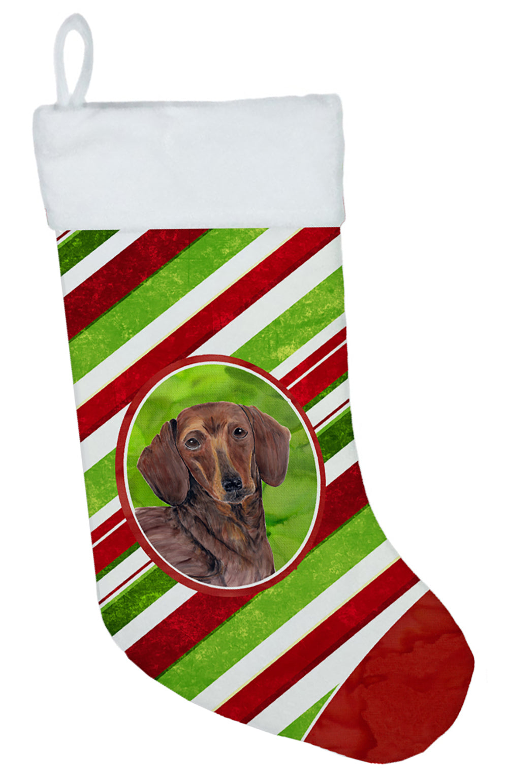 Dachshund Candy Cane Holiday Christmas  Christmas Stocking SC9328  the-store.com.